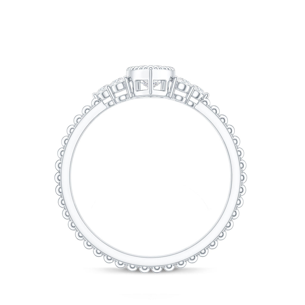 Marquise Cut Moissanite Vintage Looking Engagement Ring