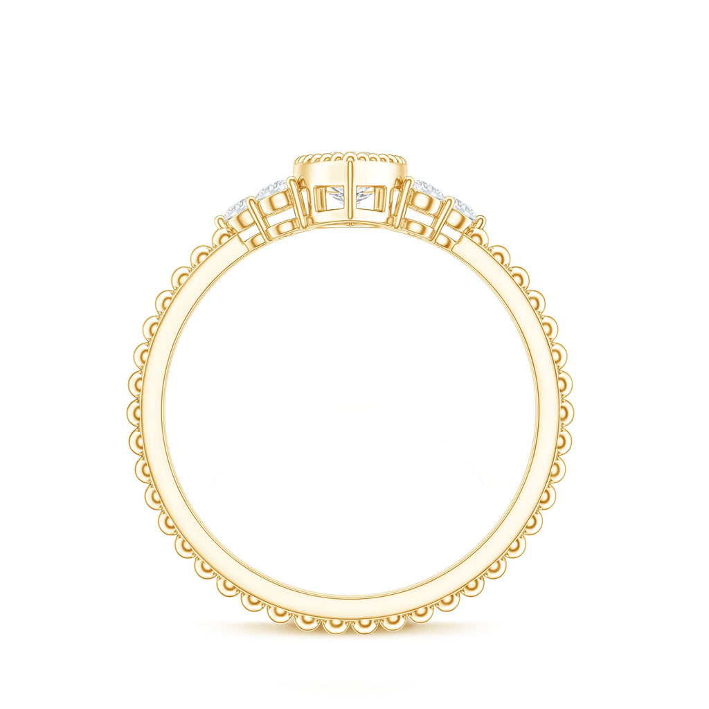 Marquise Cut Moissanite Vintage Looking Engagement Ring