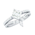 Princess Cut Moissanite Wedding Ring Set for Women