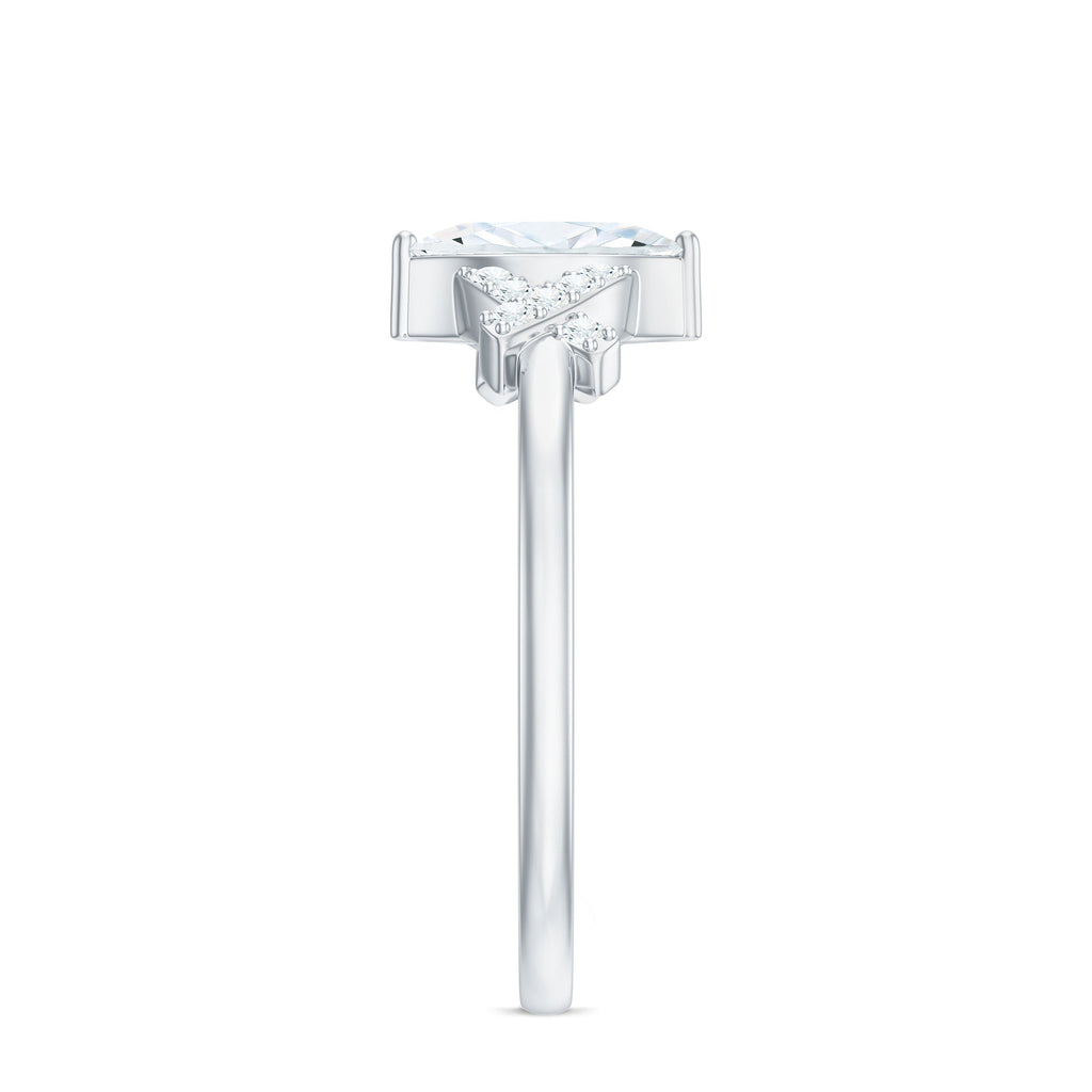 Certified Moissanite Marquise Engagement Ring for Women