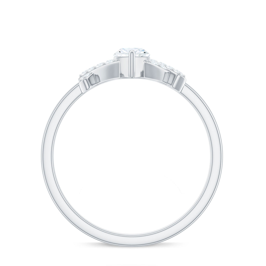 Certified Moissanite Marquise Engagement Ring for Women