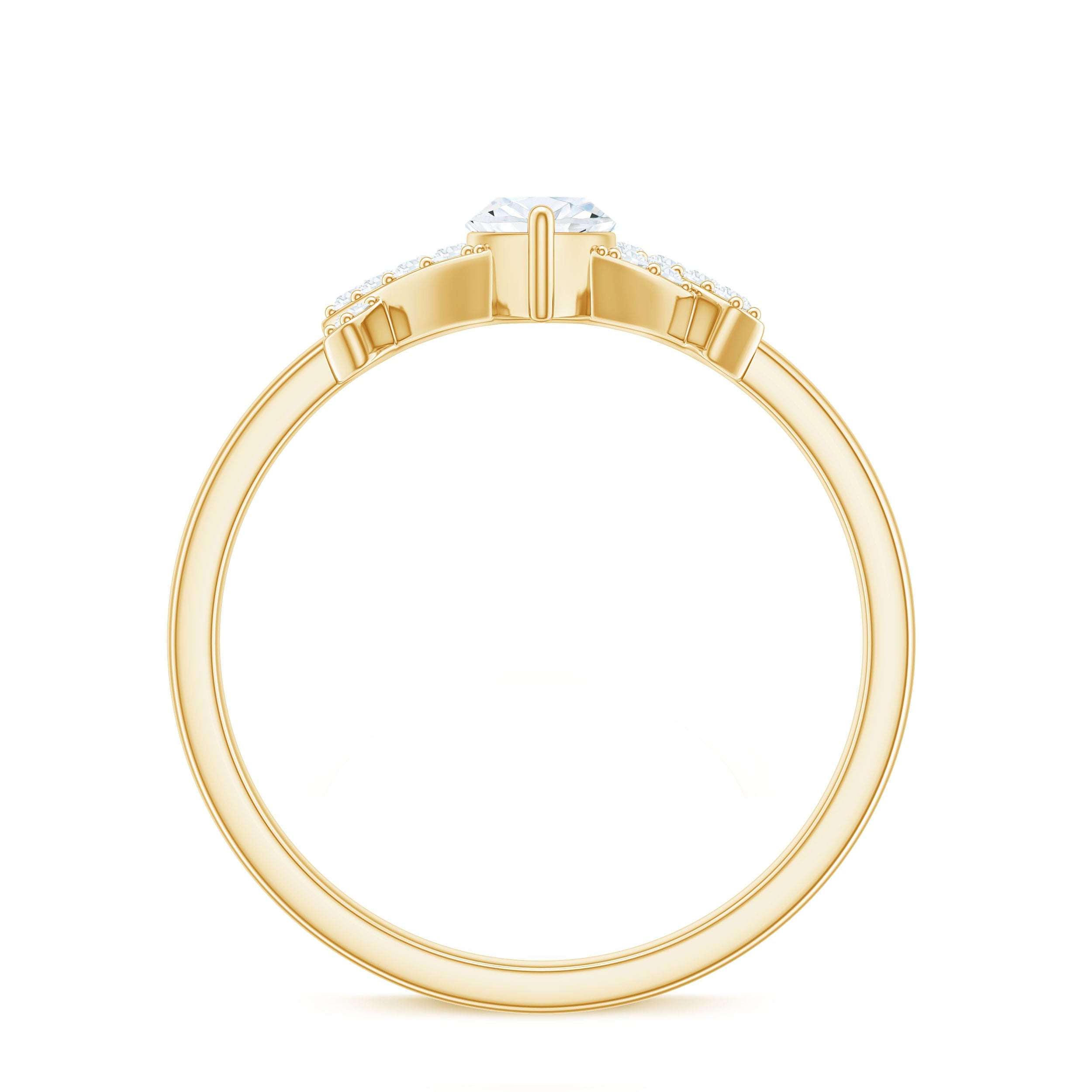 Certified Moissanite Marquise Engagement Ring for Women