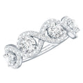 Round Moissanite Infinity Wedding Band Ring