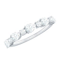 Certified Moissanite Half Eternity Stackable Ring for Women