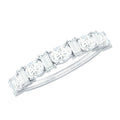 Certified Baguette and Oval Cut Moissanite Half Eternity Band