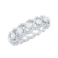 Round Moissanite Twisted Half Eternity Wedding Band