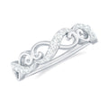 Vintage Inspired Moissanite Infinity Wedding Band Ring