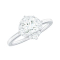 Princess Cut Moissanite Floral Engagement Ring for Women