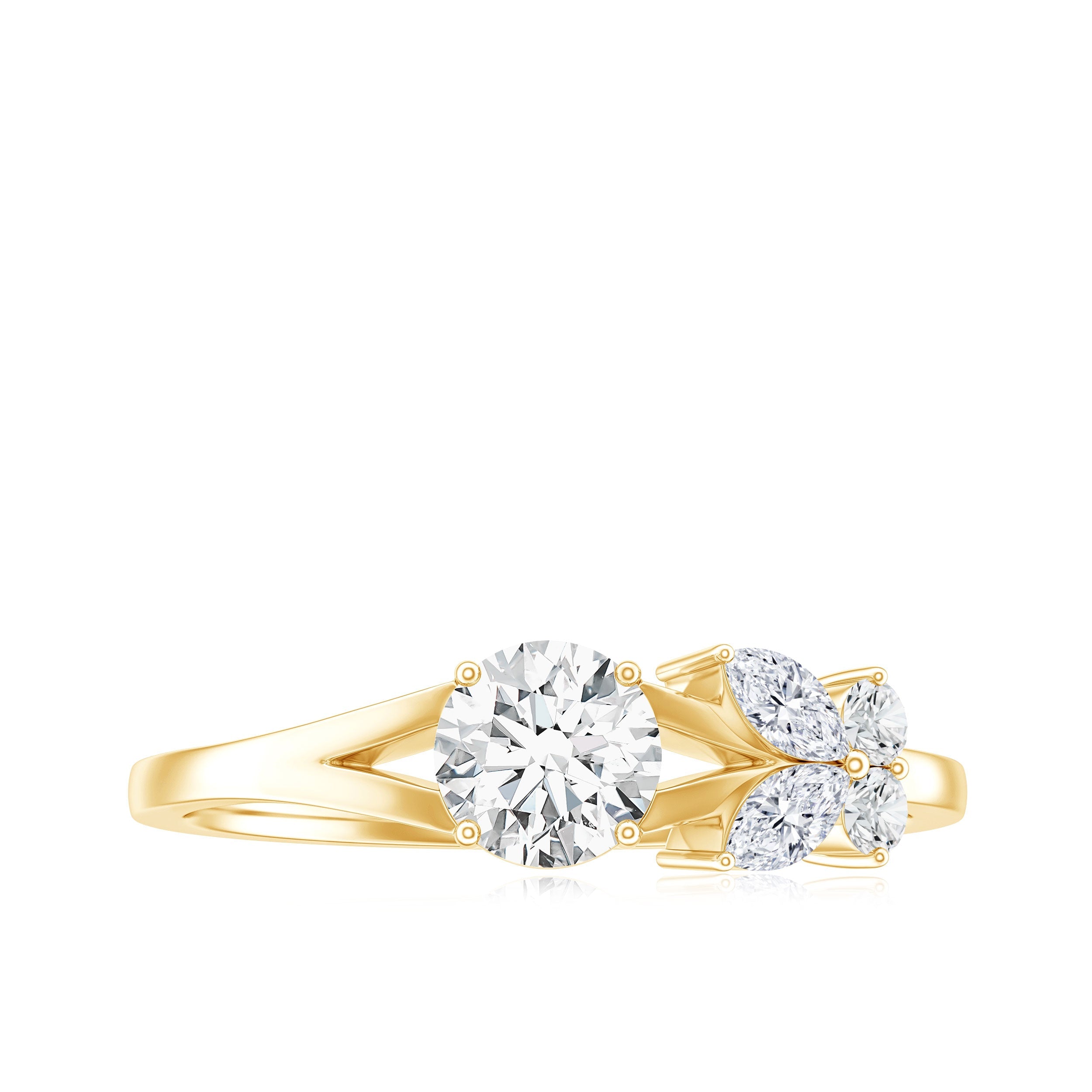 Certified Moissanite Promise Ring with Butterfly Motif