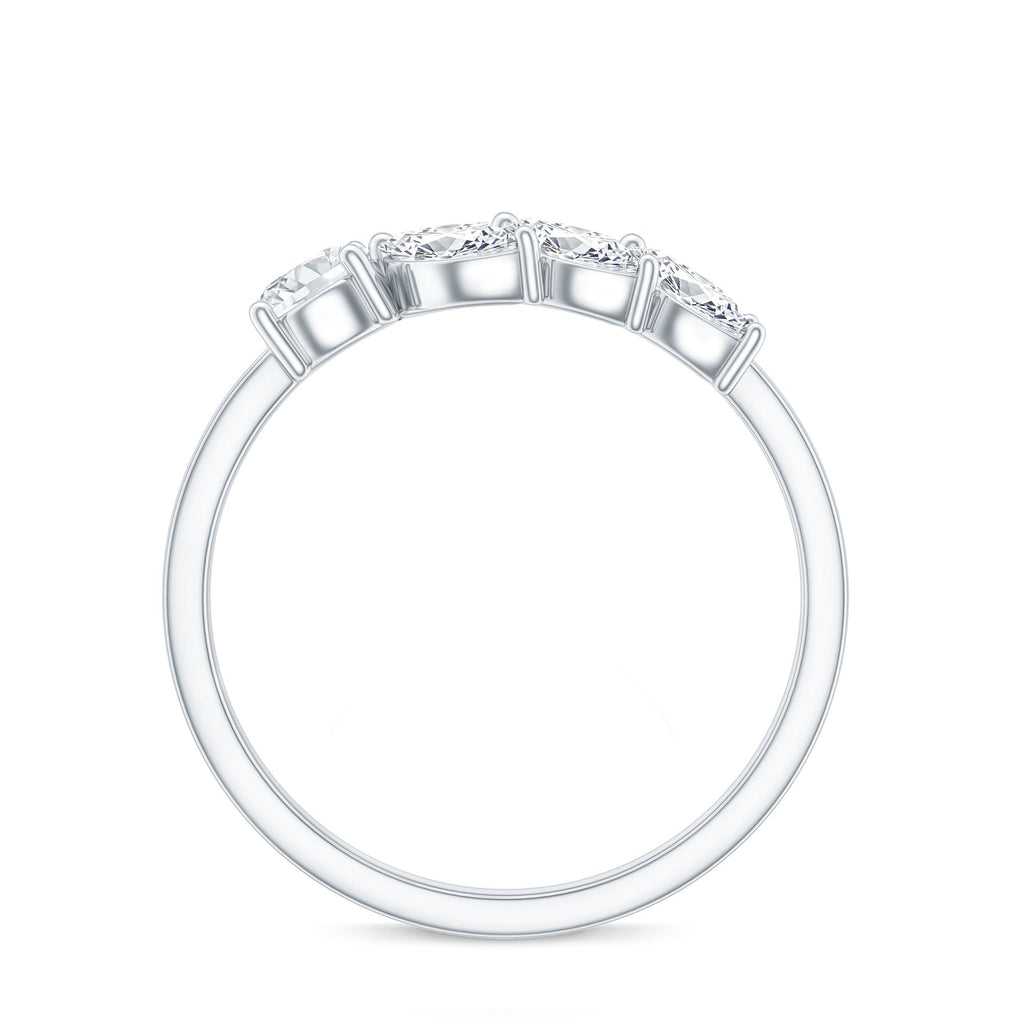 Nature Inspired Moissanite Anniversary Ring for Women