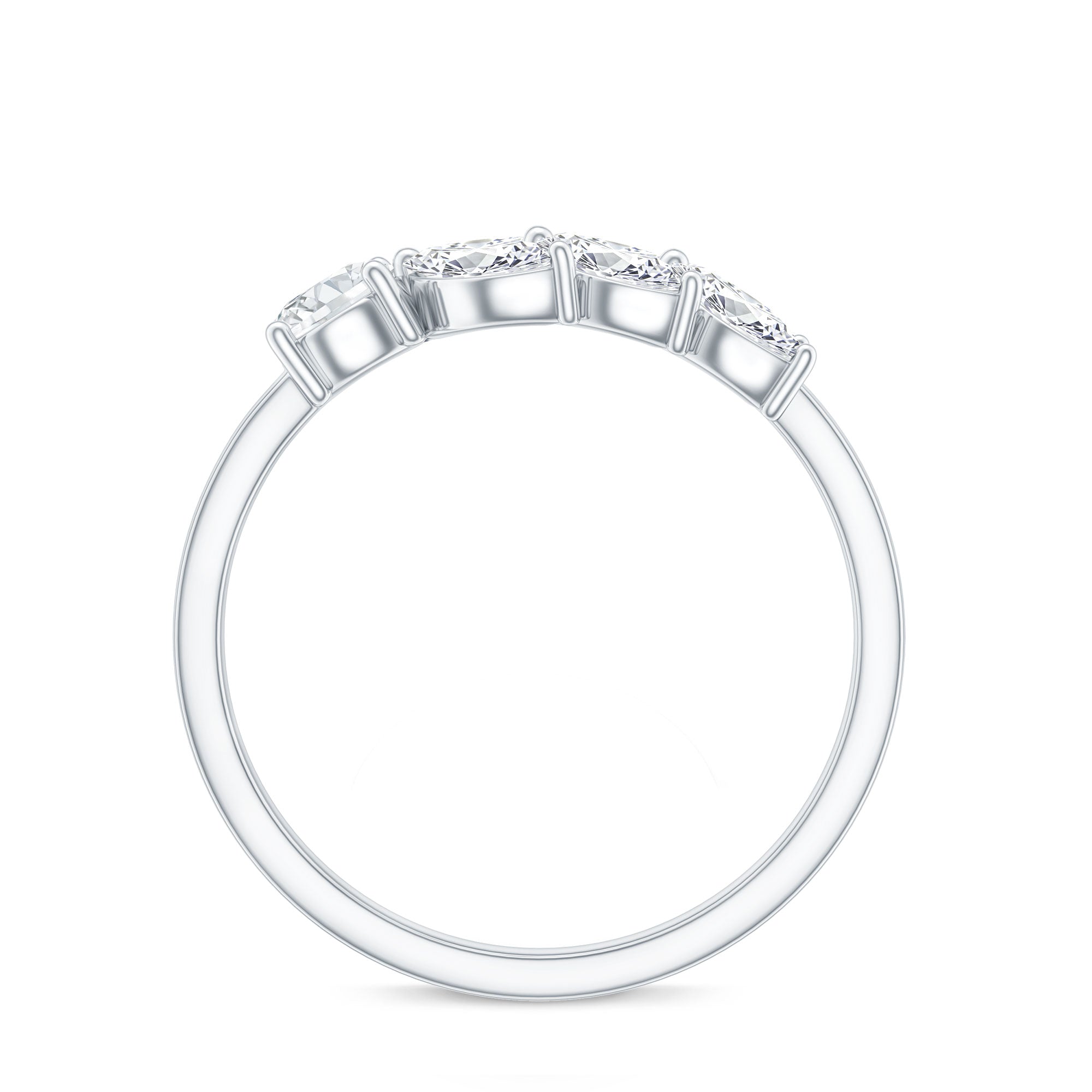 Nature Inspired Moissanite Anniversary Ring for Women