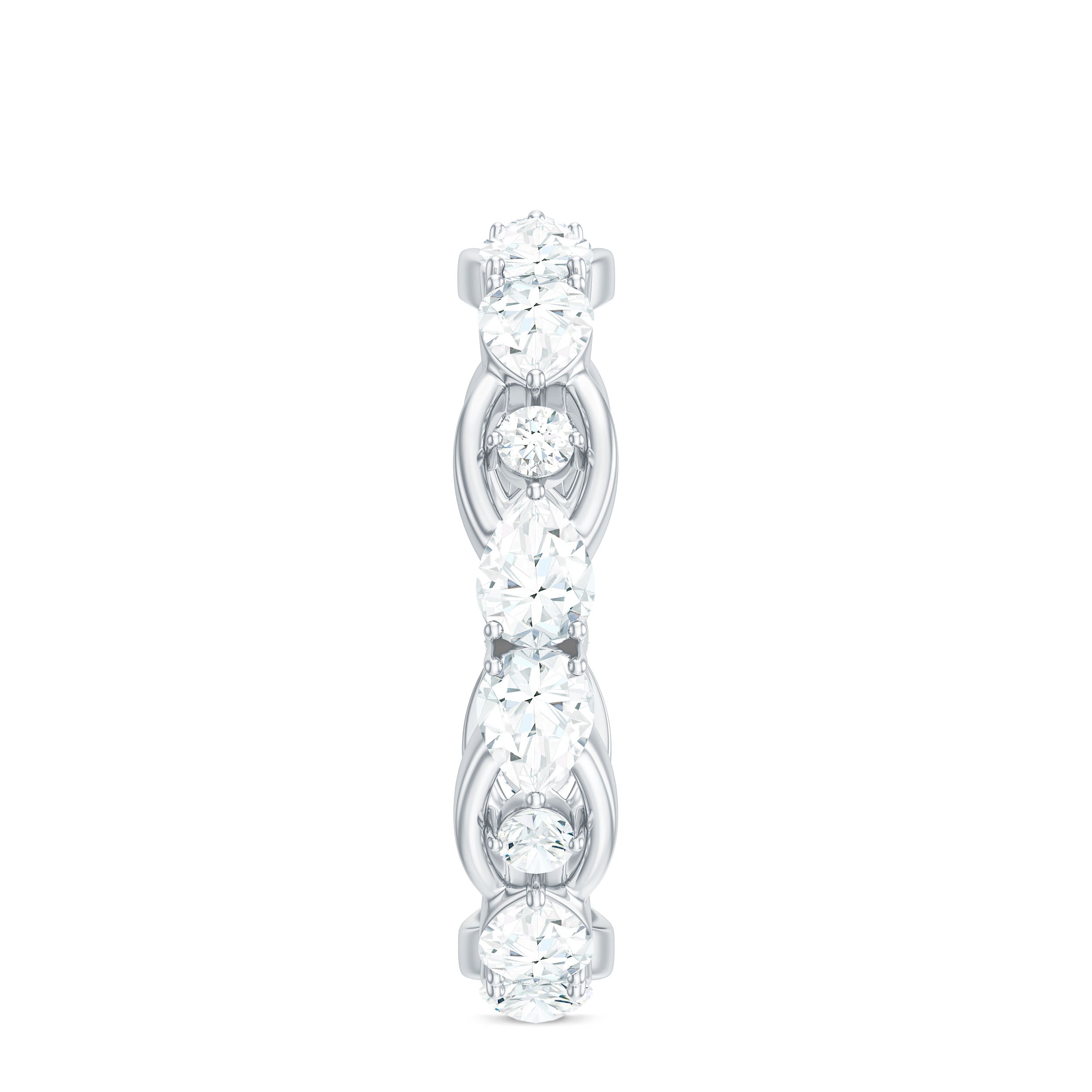 Certified Moissanite Designer Wedding Band