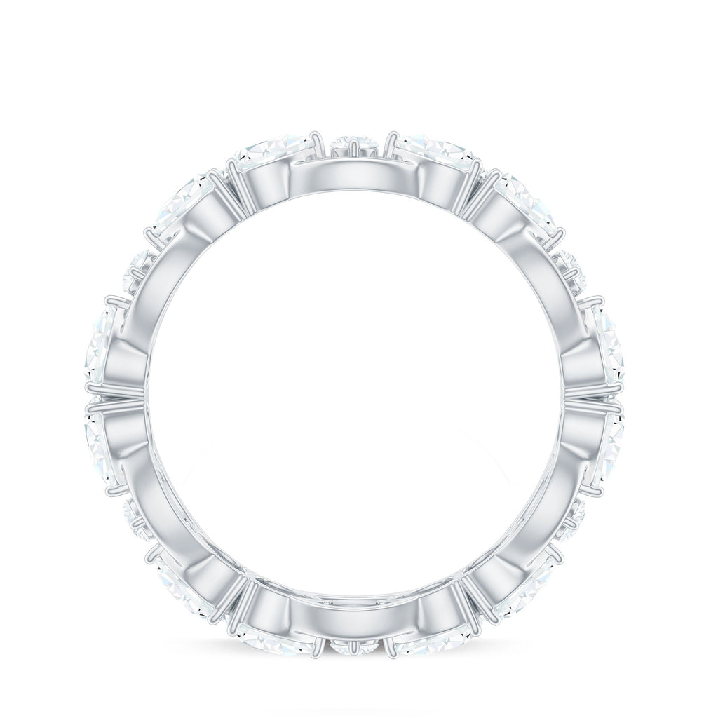 Certified Moissanite Designer Wedding Band