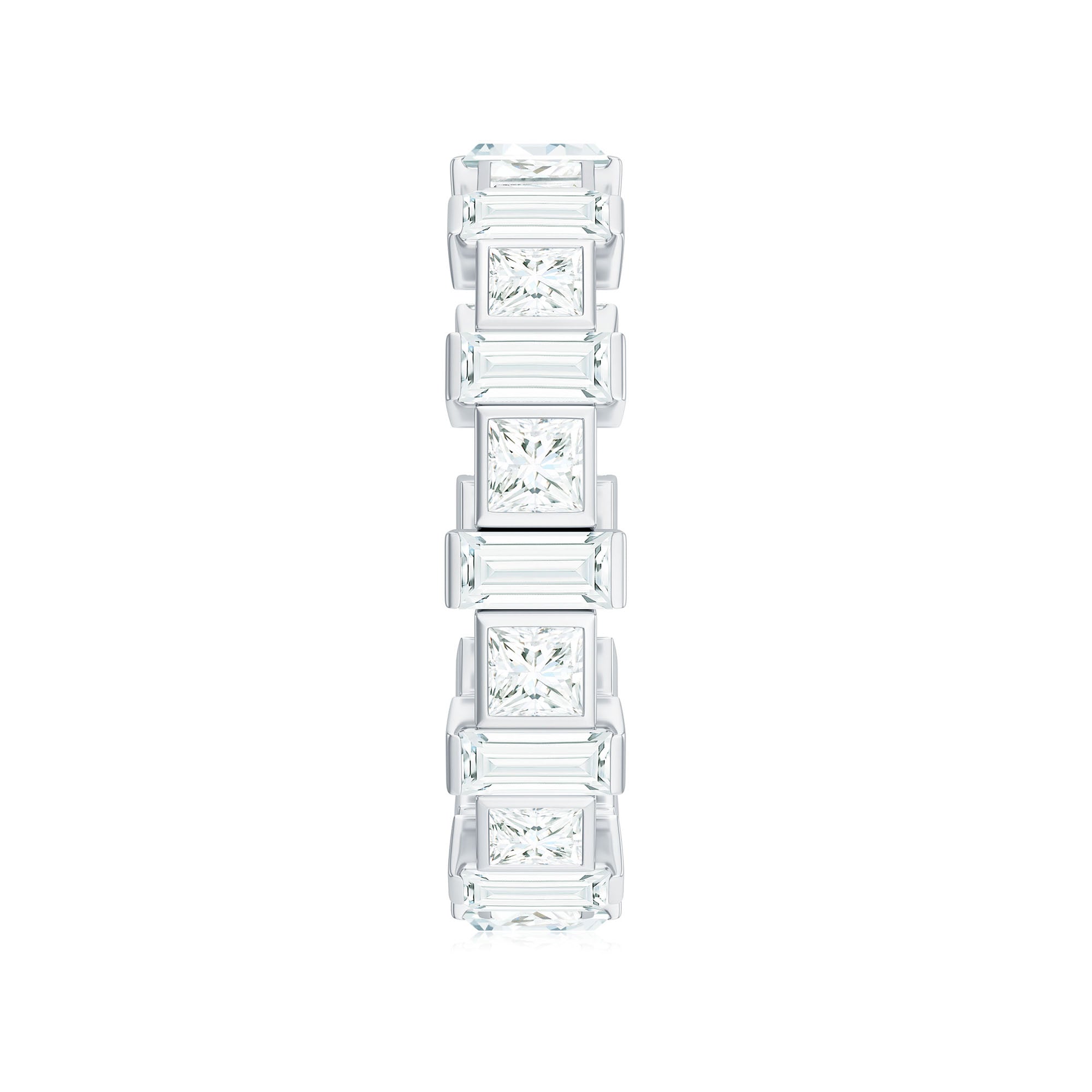 Princess Cut Moissanite Full Eternity Band for Women