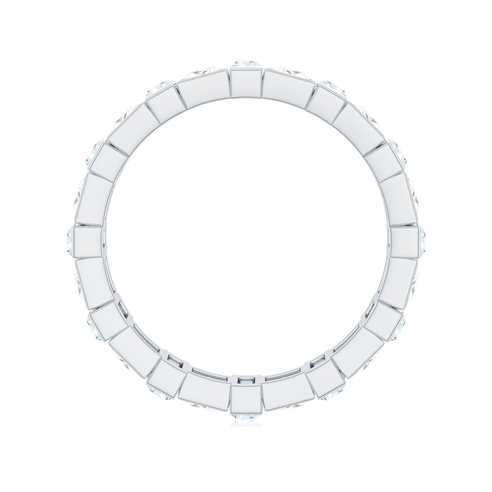 Princess Cut Moissanite Full Eternity Band for Women