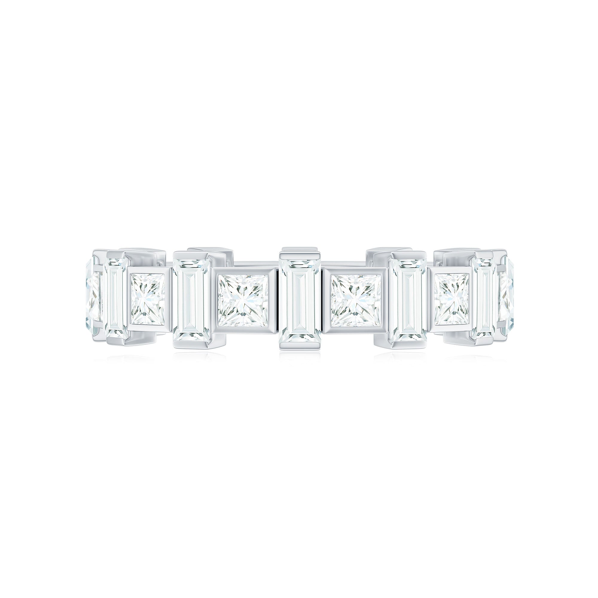 Princess Cut Moissanite Full Eternity Band for Women