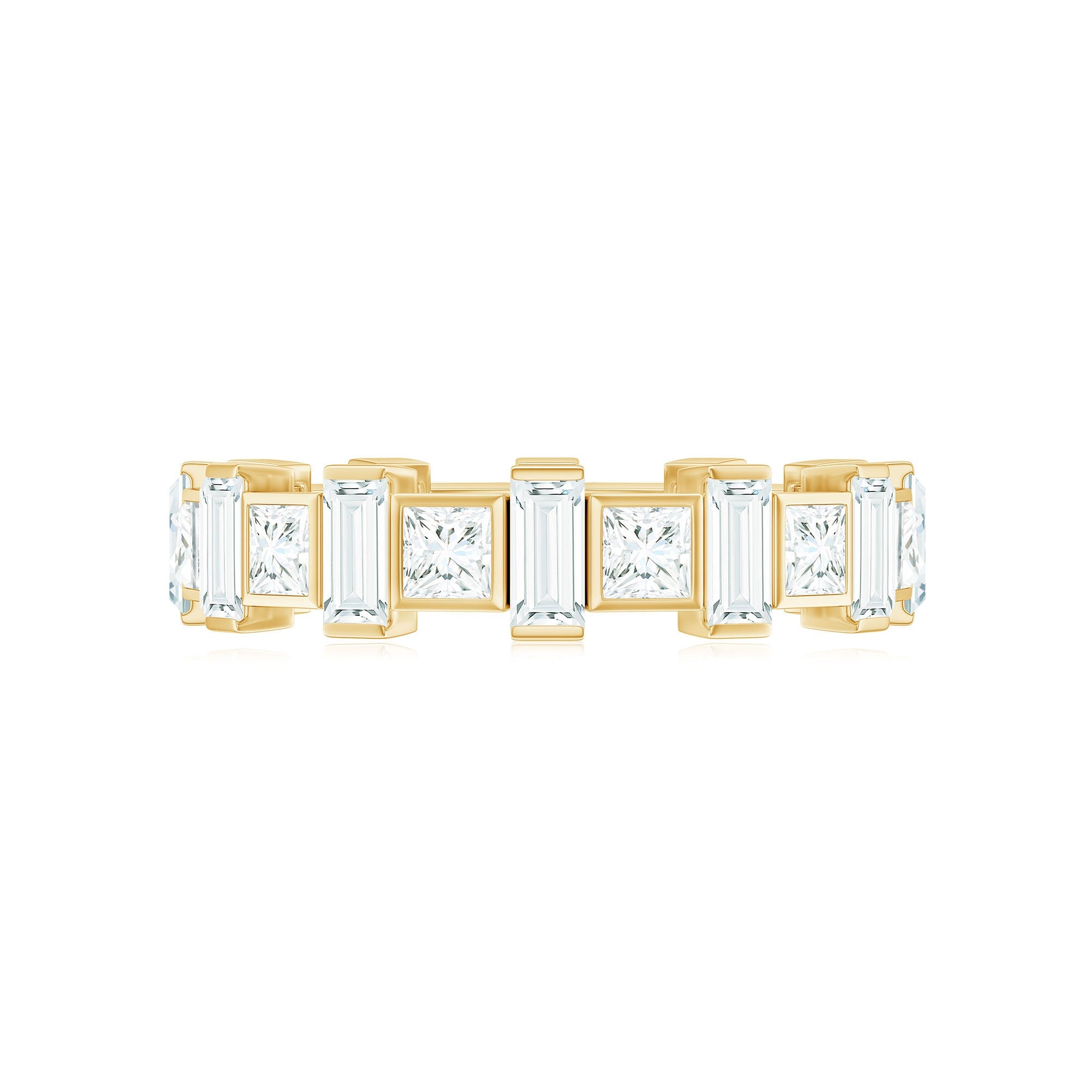 Princess Cut Moissanite Full Eternity Band for Women