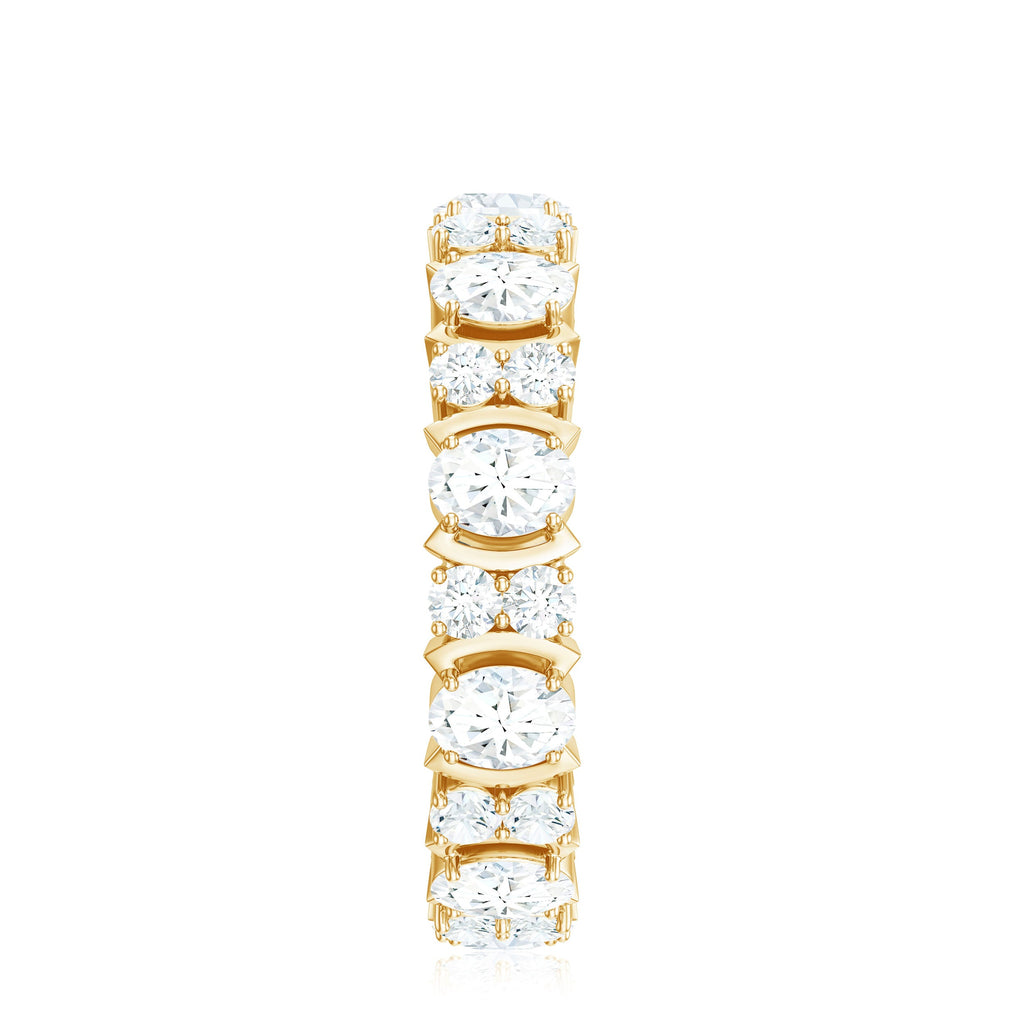 Oval Cut Moissanite Full Eternity Wedding Band