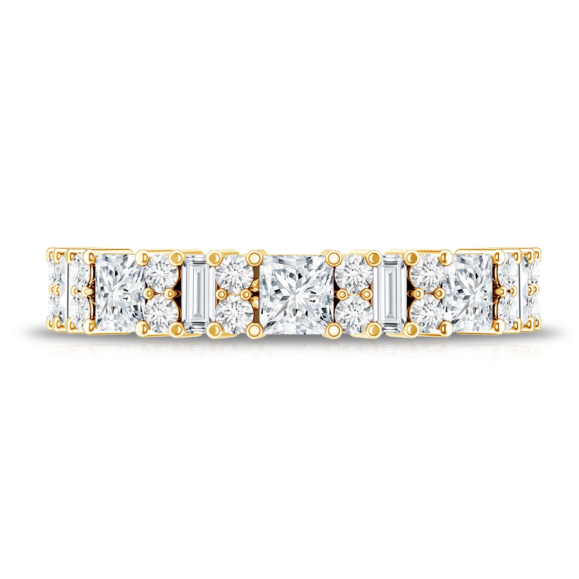 Certified Moissanite Half Eternity Wedding Band for Women