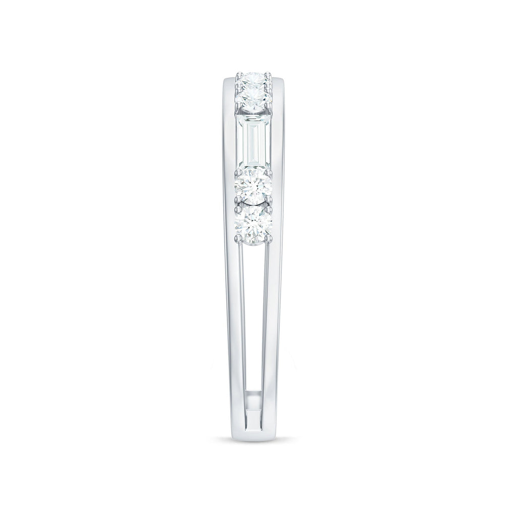 Moissanite Half Eternity Stackable Band Ring