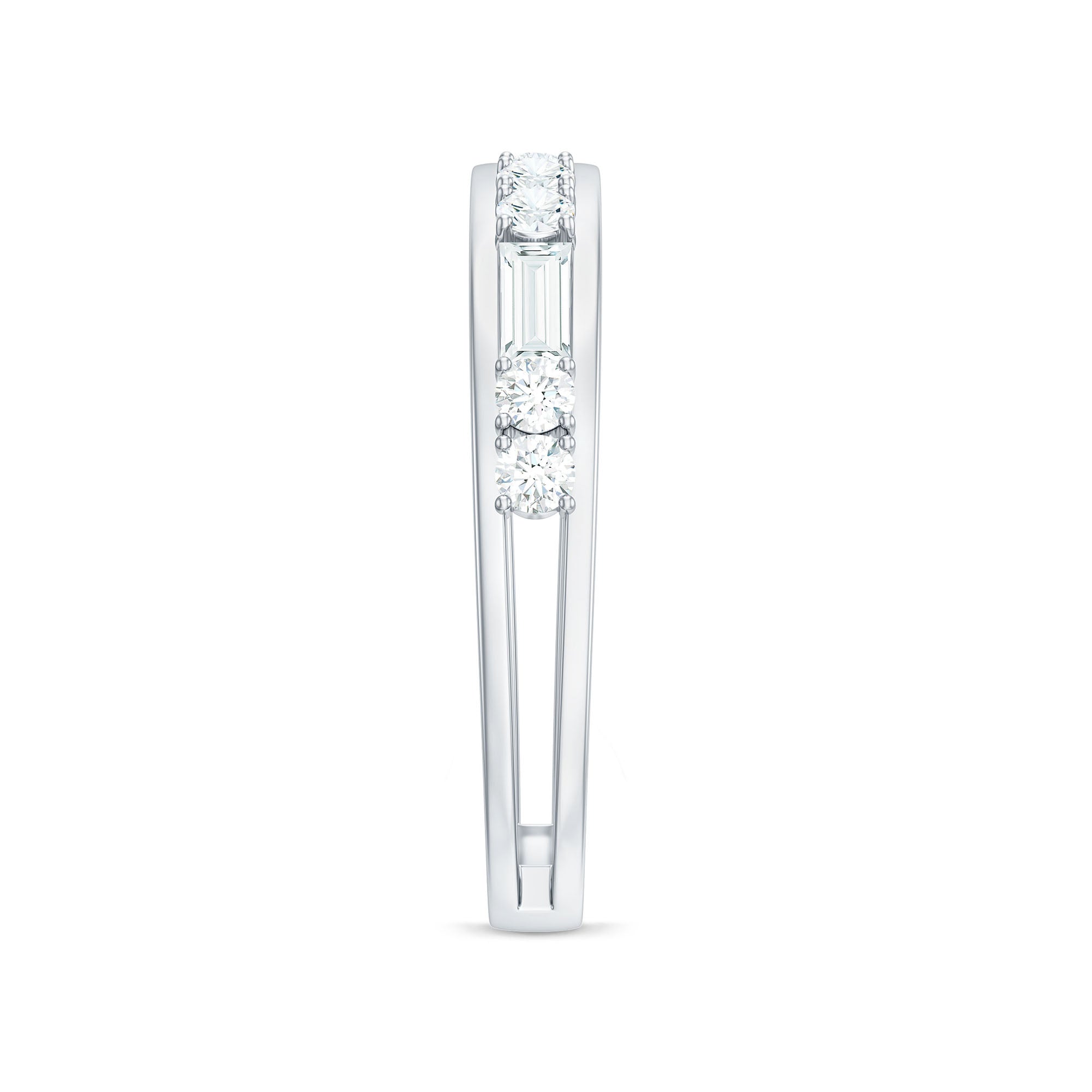 Moissanite Half Eternity Stackable Band Ring