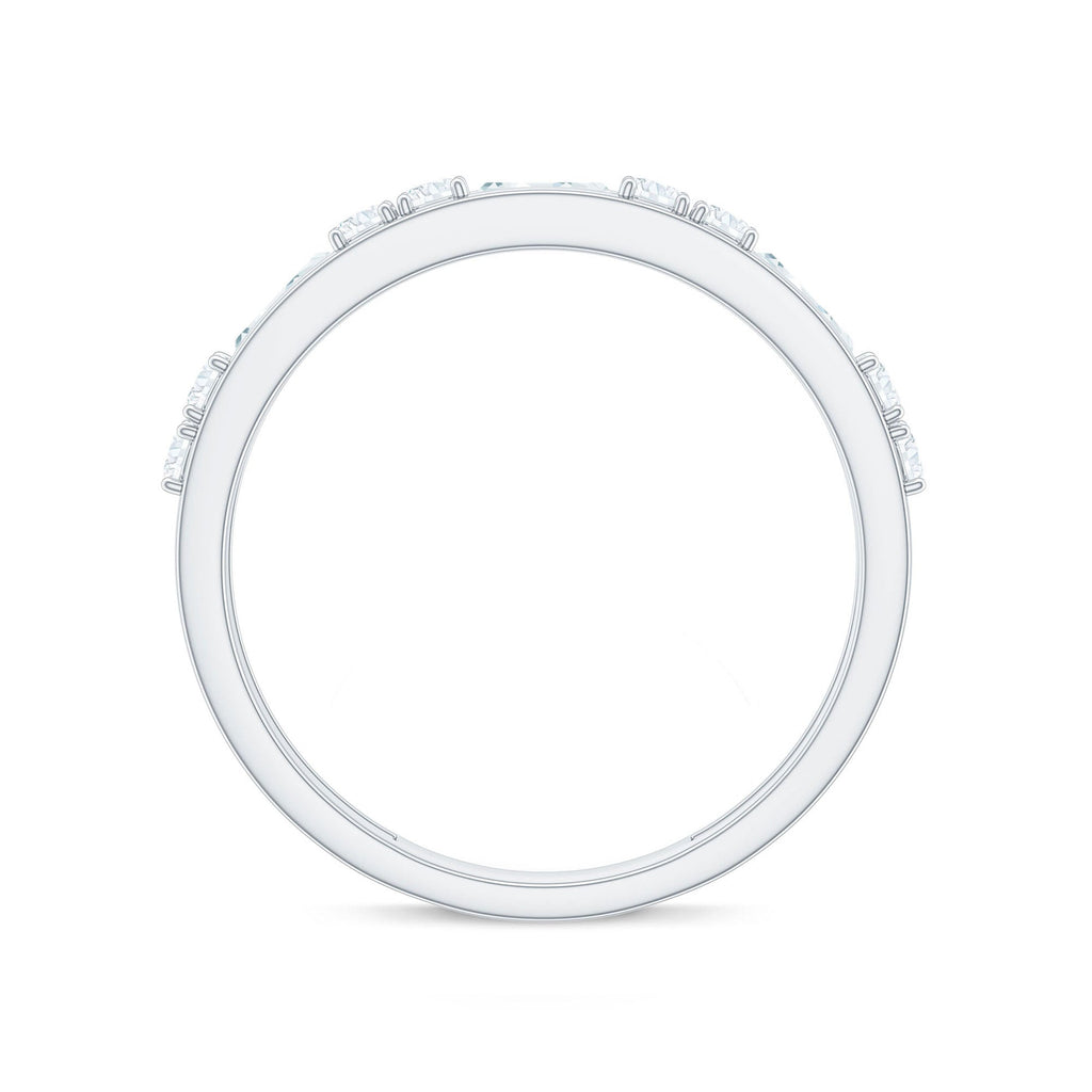 Moissanite Half Eternity Stackable Band Ring