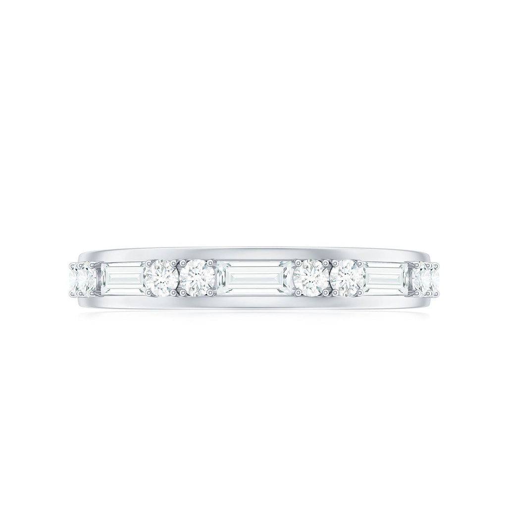 Moissanite Half Eternity Stackable Band Ring