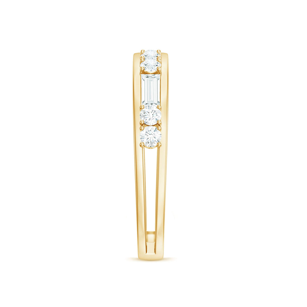 Moissanite Half Eternity Stackable Band Ring