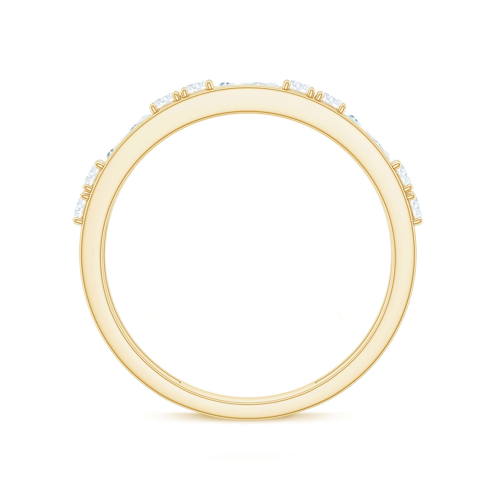 Moissanite Half Eternity Stackable Band Ring