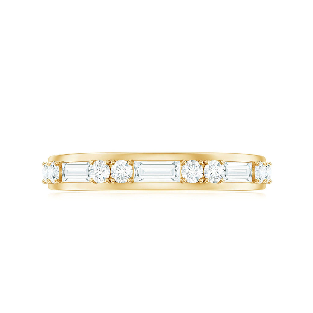 Moissanite Half Eternity Stackable Band Ring