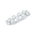 Bezel Set Moissanite Half Eternity Ring for Women