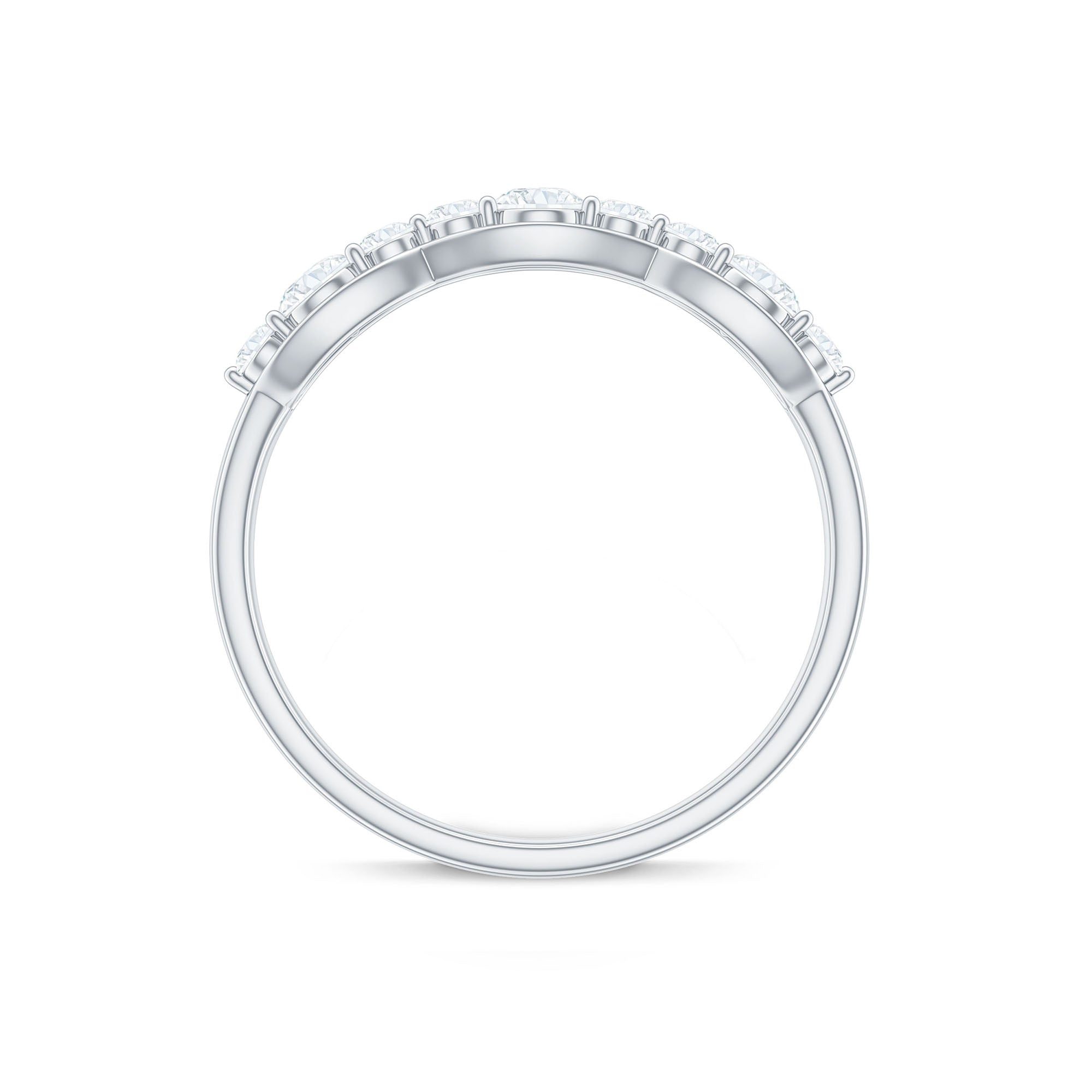 Certified Moissanite Wedding Anniversary Ring for Women