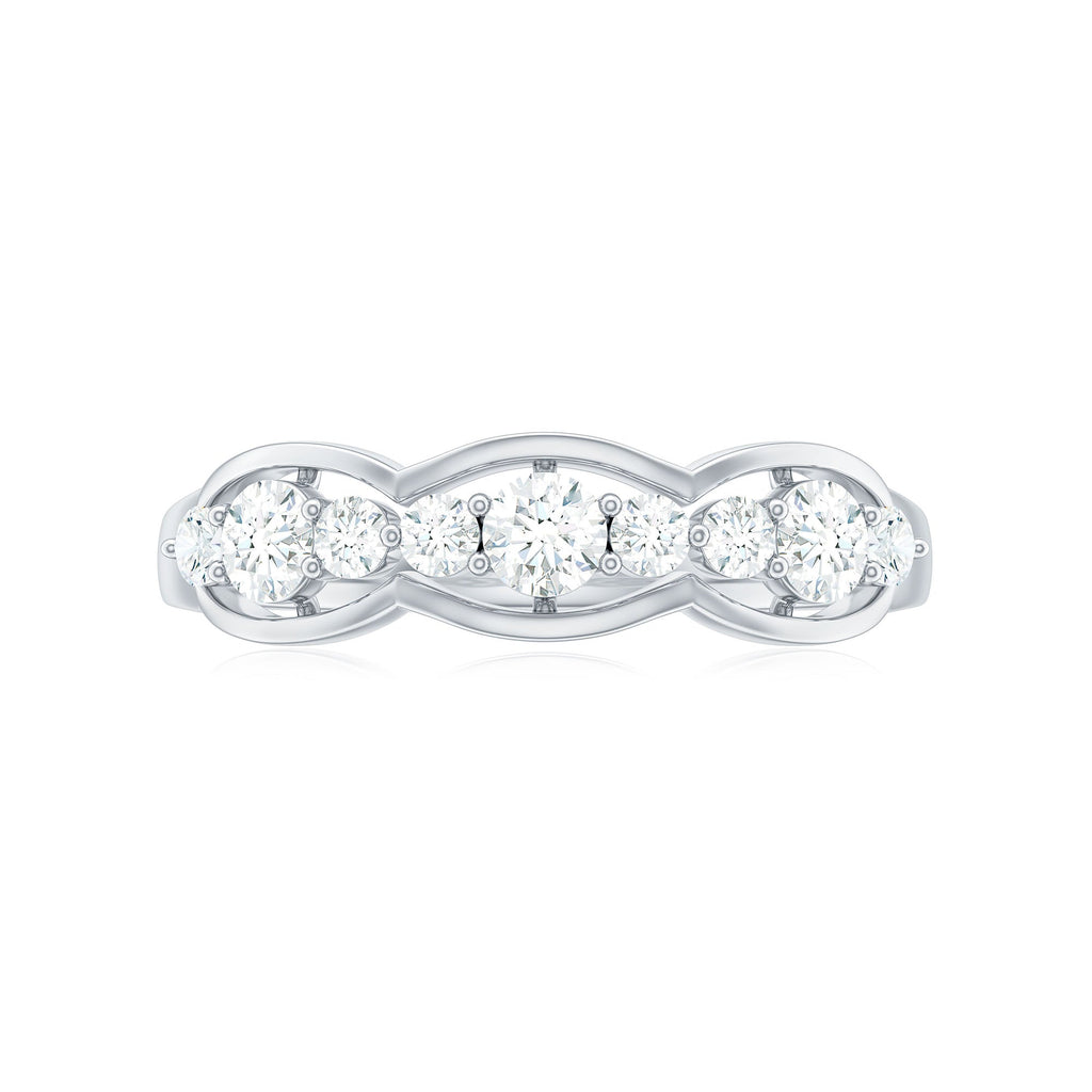 Certified Moissanite Wedding Anniversary Ring for Women
