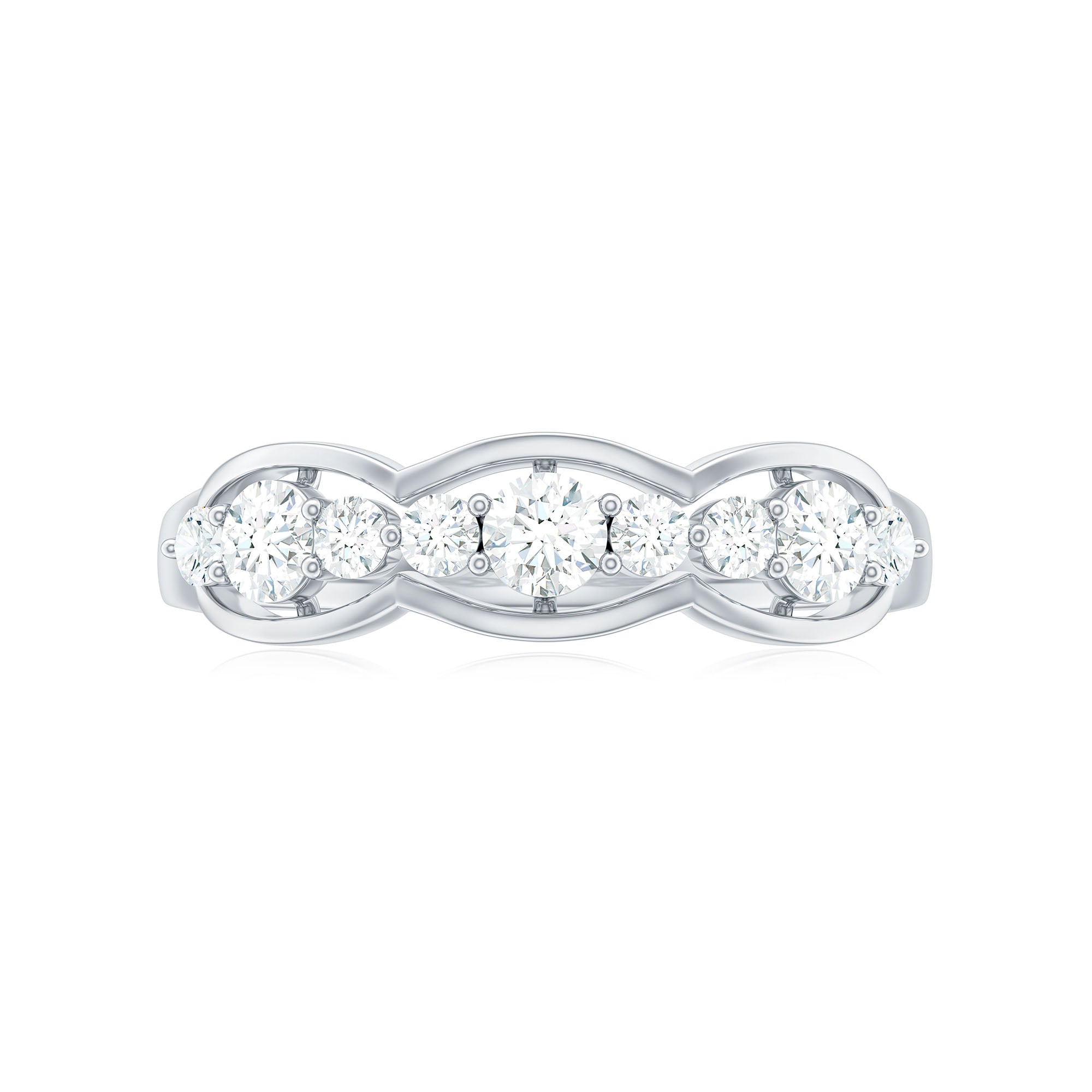 Certified Moissanite Wedding Anniversary Ring for Women