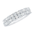 Double Row Moissanite Eternity Wedding Band