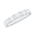 Round Cut Certified Moissanite Five Stone Anniversary Band for Men