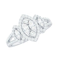 Certified Moissanite Unique Engagement Ring in Split Shank
