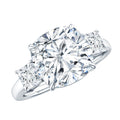 Cushion Moissanite Huge Engagement Ring