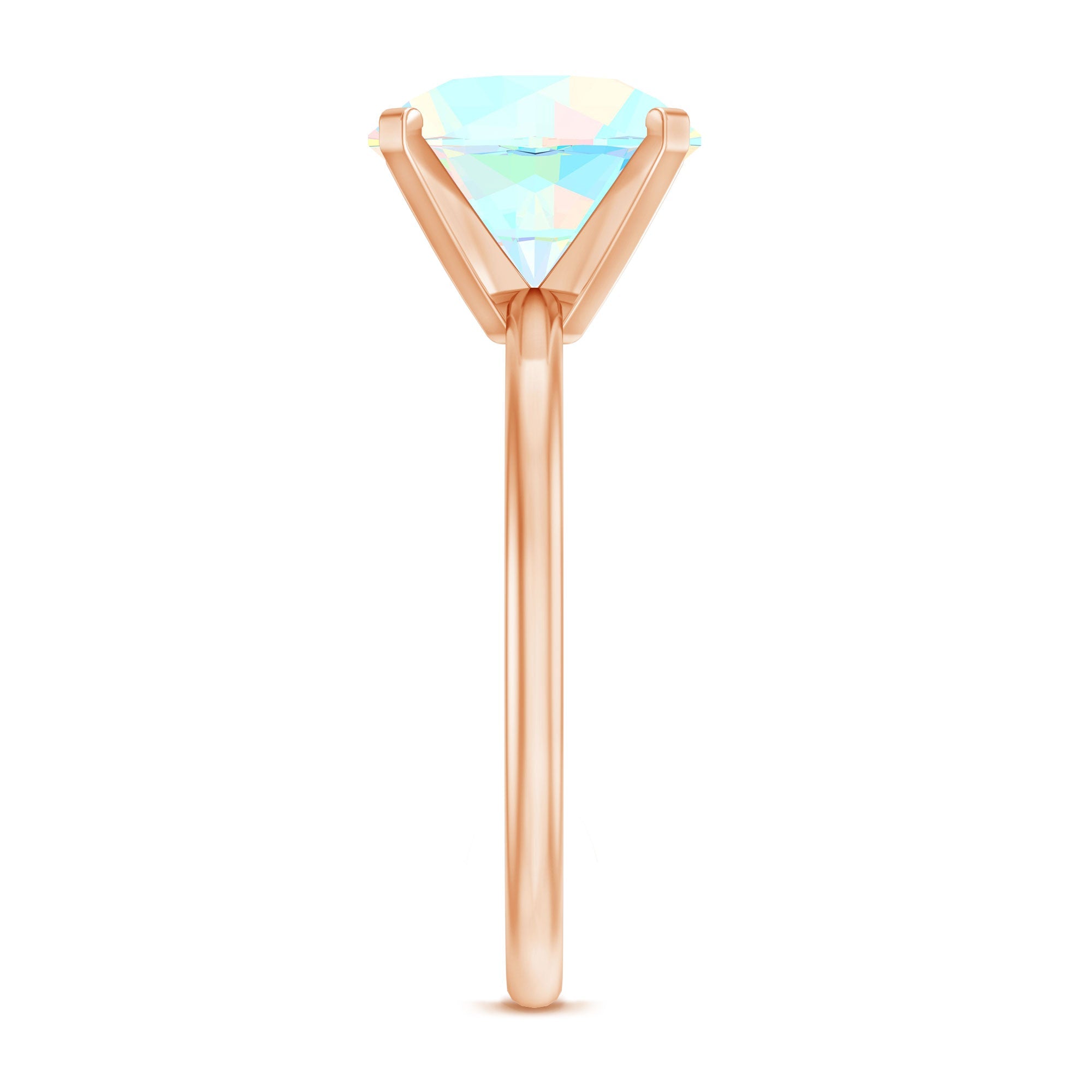 Classic 2 Carat Solitaire Ethiopian Opal October Birthstone Engagement Ring