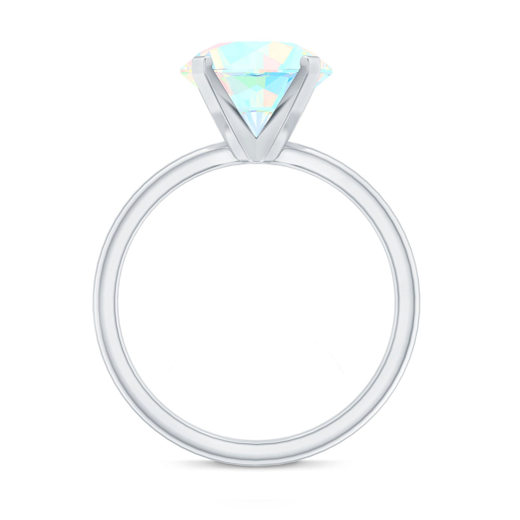 Classic 2 Carat Solitaire Ethiopian Opal October Birthstone Engagement Ring