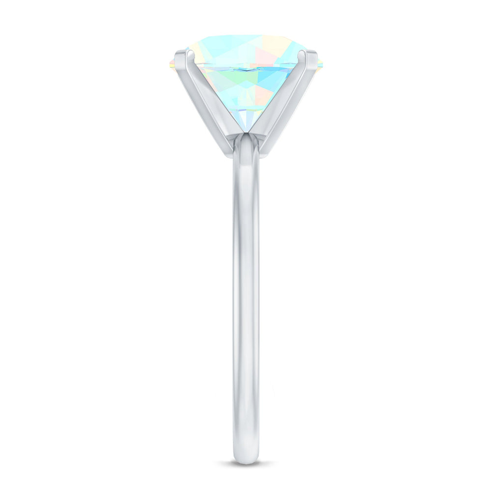Classic 2 Carat Solitaire Ethiopian Opal October Birthstone Engagement Ring