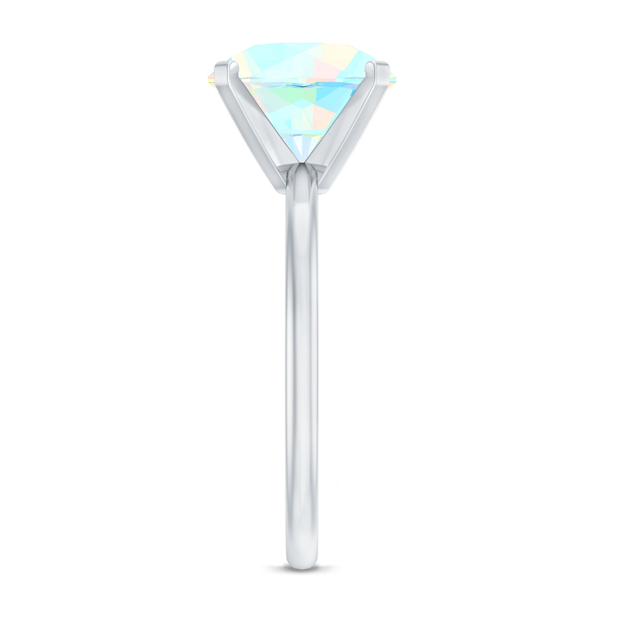 Classic 2 Carat Solitaire Ethiopian Opal October Birthstone Engagement Ring