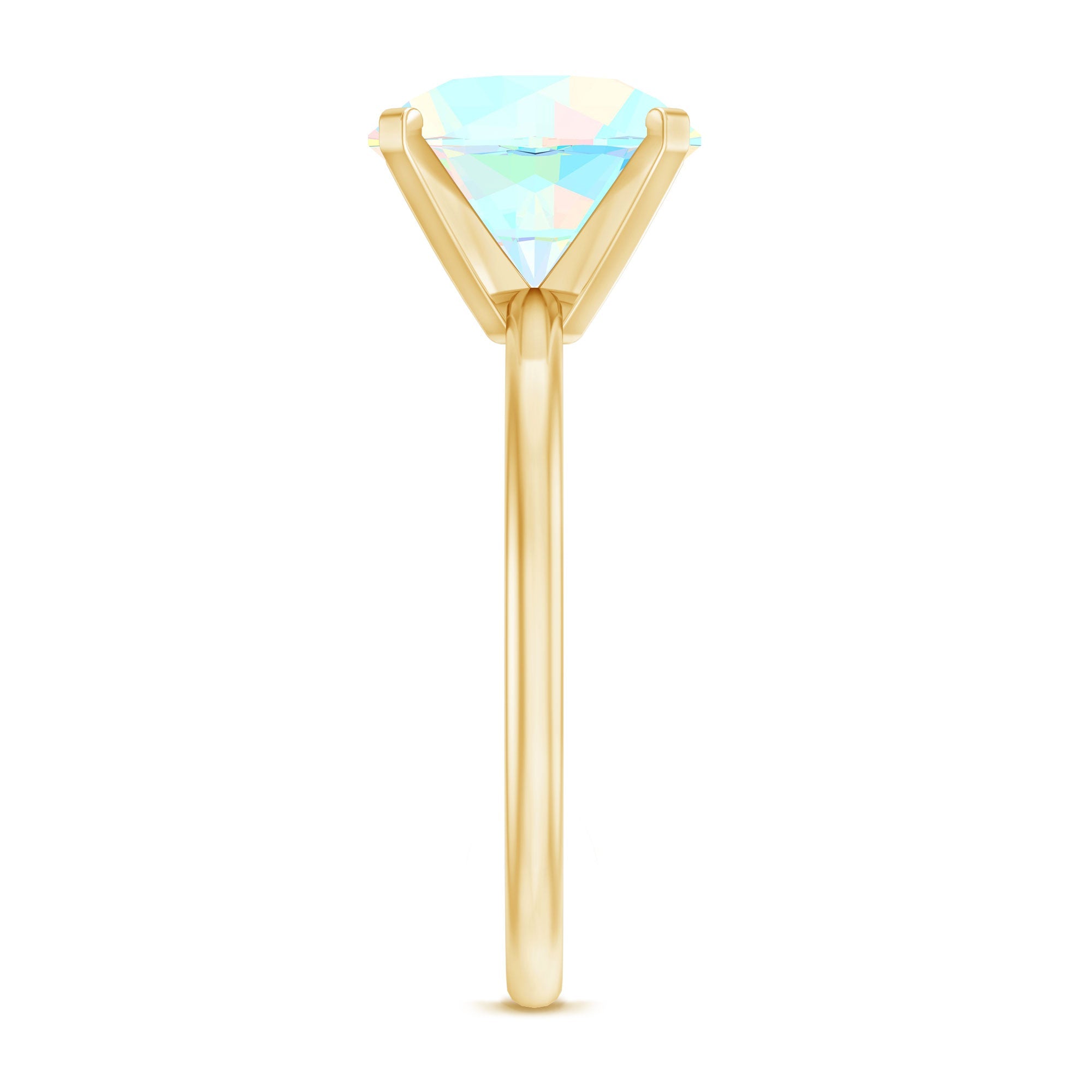 Classic 2 Carat Solitaire Ethiopian Opal October Birthstone Engagement Ring