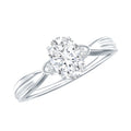 Oval Moissanite Solitaire Engagement Ring with Certificate