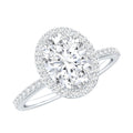 Oval Brilliant Cut Moissanite Classic Engagement Ring