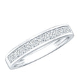 Princess Cut Moissanite Half Eternity Band in Channel Setting