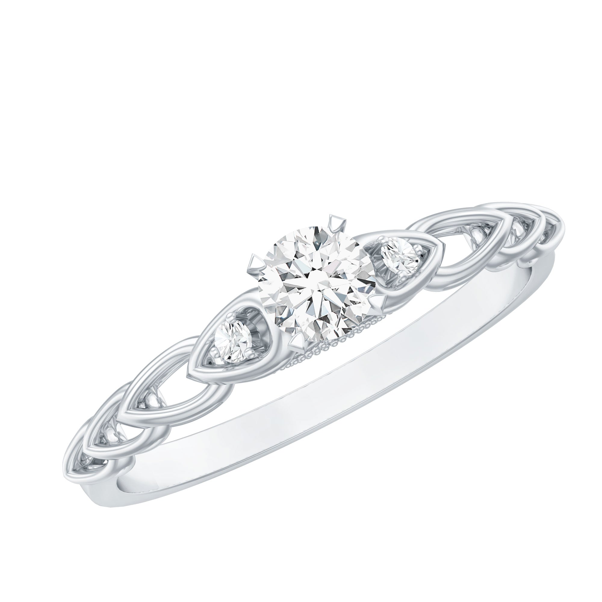 Designer Moissanite Promise Ring for Her