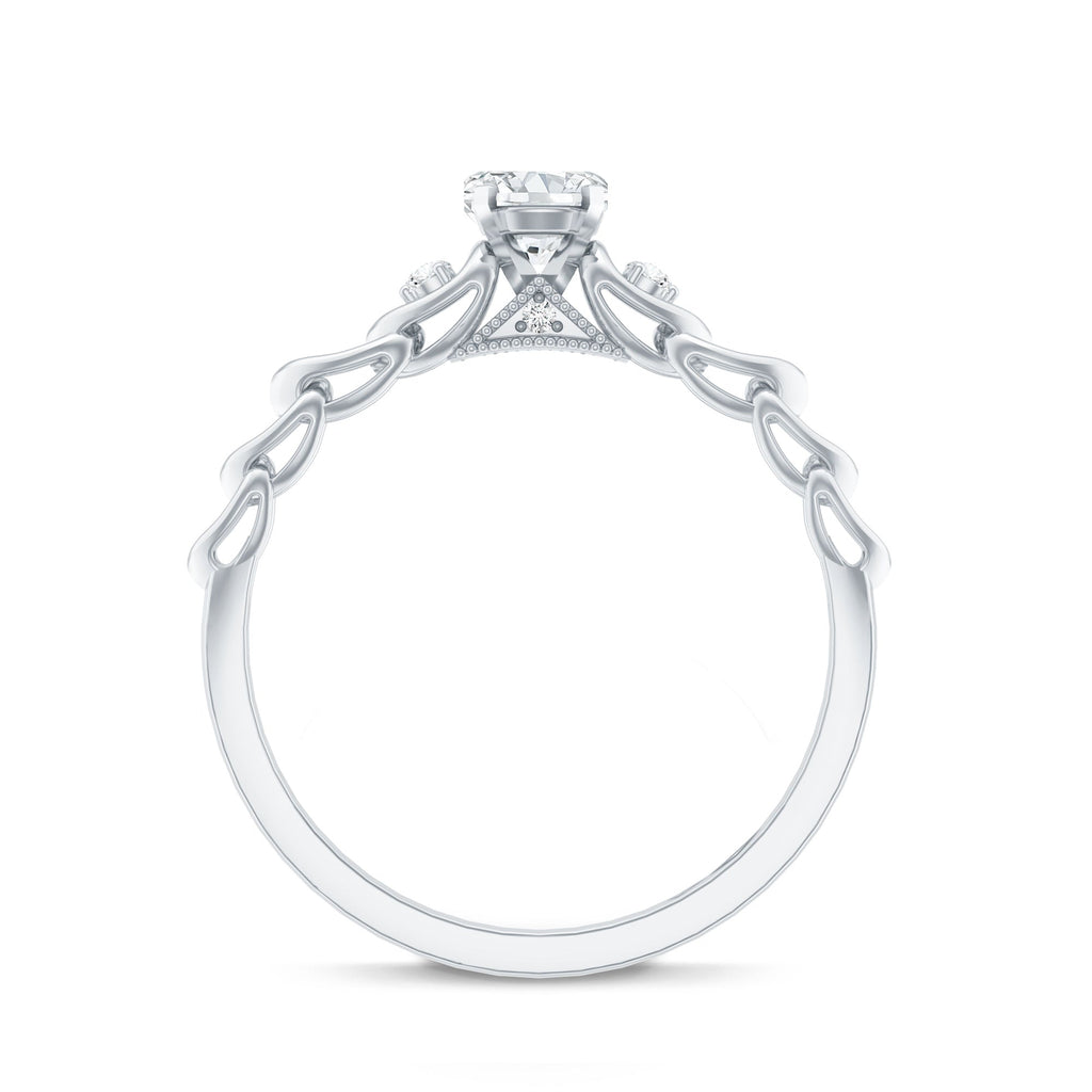 Designer Moissanite Promise Ring for Her