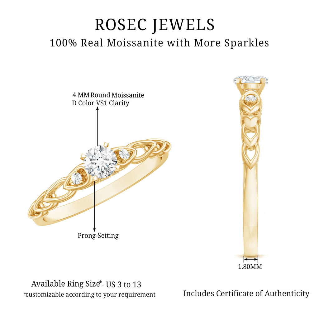 Designer Moissanite Promise Ring for Her