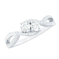Toi Et Moi Round Moissanite Infinity Promise Ring